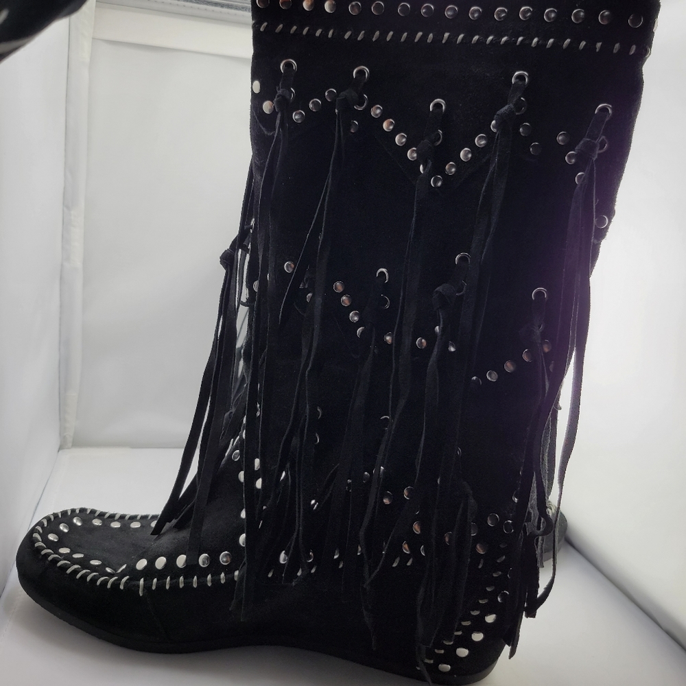 Shilo Western Suede Studded Boots